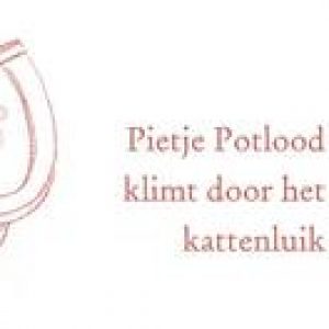 Pietje Potlood klimt door het kattenluik. Gijs Bikker, Hardcover