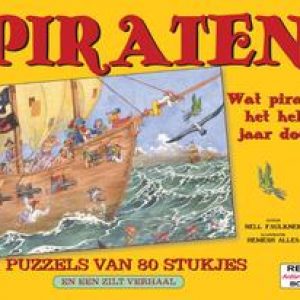 Piraten. 4 puzzels van 80 stukjes en een zilt verhaal, Faulkner, Nell, Hardcover