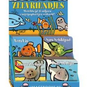 Vingerpopboekjes Display zeevriendjes 4×4. de leukste vingerpopboekjes, Hardcover