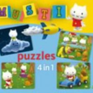 MUSTI S EERSTE PUZZELBOEK: PUZZELS 4 IN 1. Hardcover